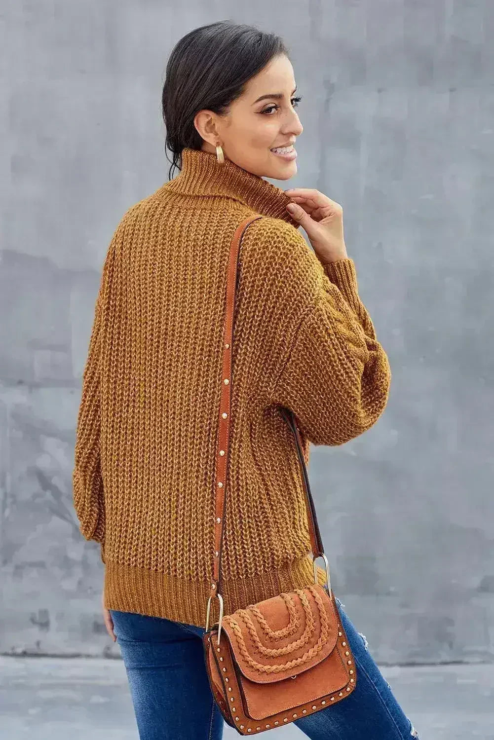 New Yellow Chunky Turtleneck Winter Sweater - SJB-DIAMOND ELITES