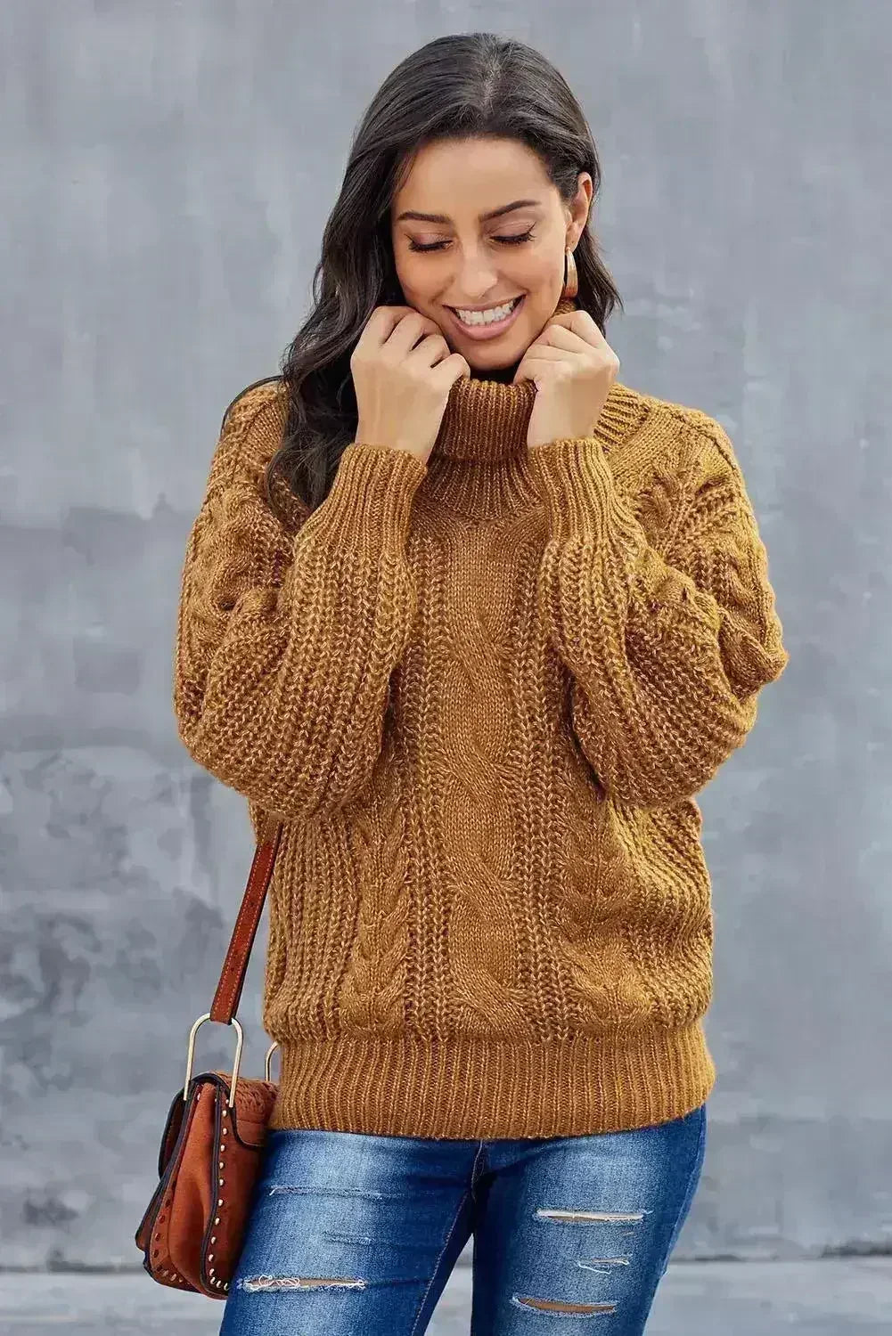 New Yellow Chunky Turtleneck Winter Sweater - SJB-DIAMOND ELITES