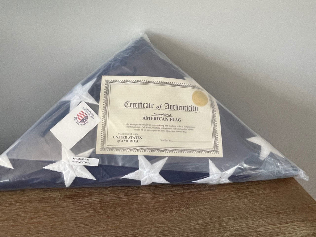 Pre Folded American Flag, American Flag Comes Folded - 3ft x 5ft American Flag. The Military Gift Store