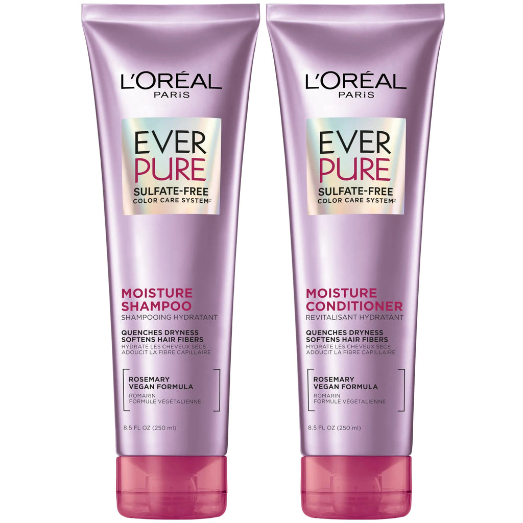 LOreal Paris Hair Care EverPure Moisture Sulfate Free Shampoo & Conditioner Kit for Color-Treated Hair Moisturizes + Replenishes Dry Hair (8.5 fl. oz. each) Lootquake LLC
