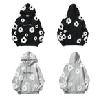 Printed Hoodie Colorful Cotton Long Sleeved Sweater Pi-Mart