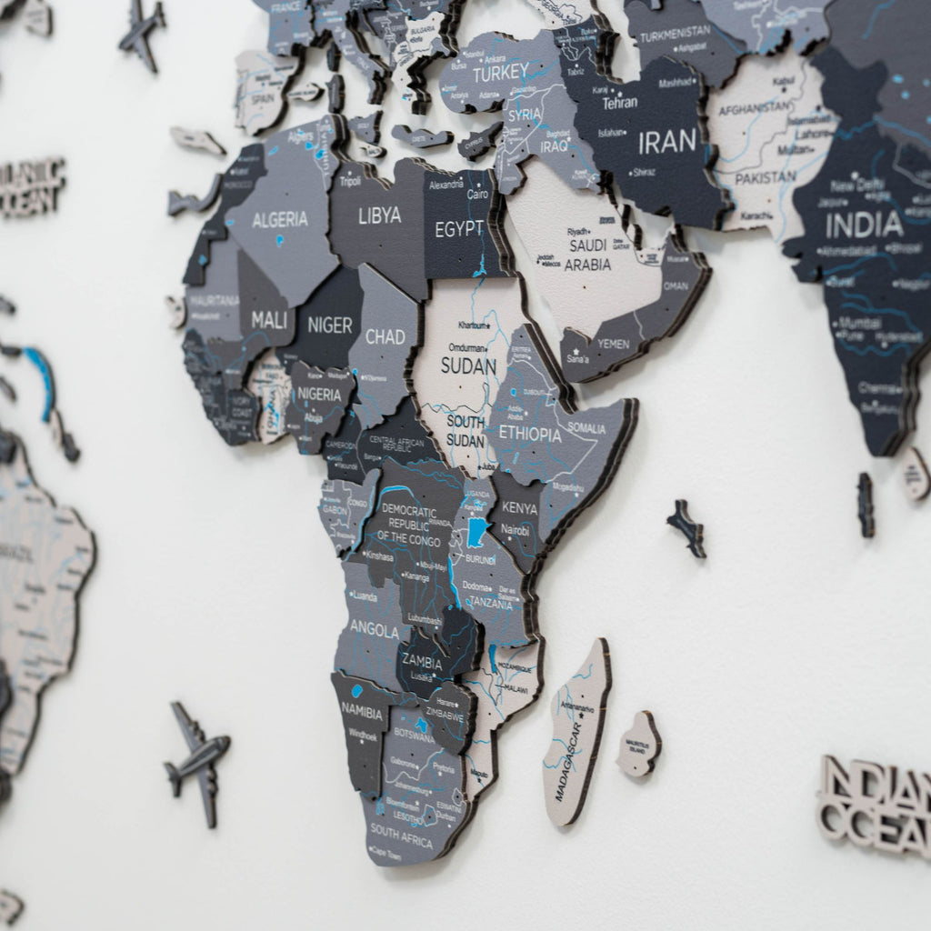 3D Wooden World Map Nordik Enjoy The Wood