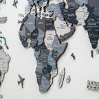 3D Wooden World Map Nordik Enjoy The Wood