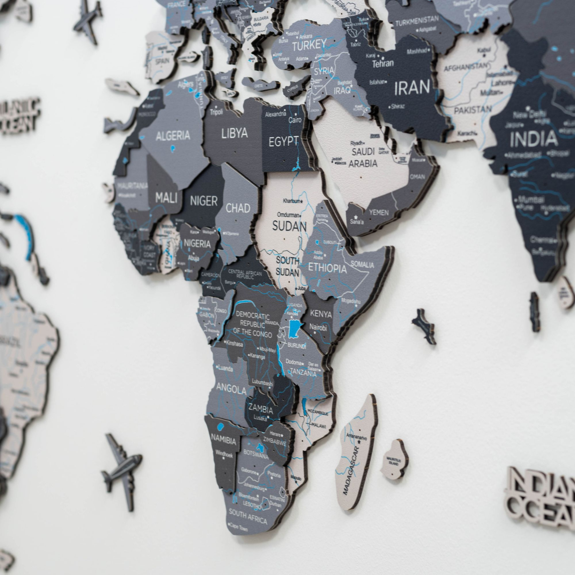 3D Wooden World Map Nordik Enjoy The Wood