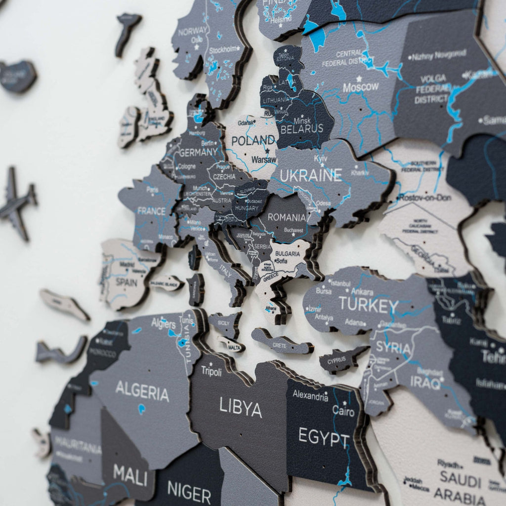 3D Wooden World Map Nordik Enjoy The Wood