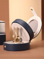Portable Jewelry Box for Earrings and Necklaces, Minimalist
