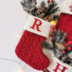 Knitted Christmas Letter Socks Pi-Mart