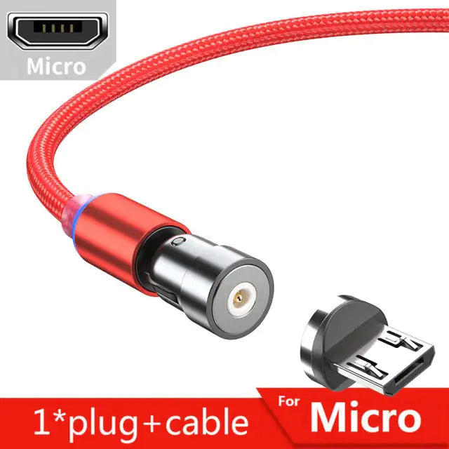 Magnetic Cable For Micro, USB Type C, and IOS Charger Fast Charging Pi-Mart