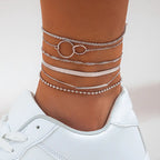 Sweet Cool Leisure Rhinestone Beach Anklet Foot Ornaments