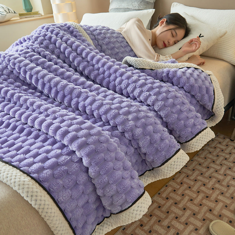 Coral Flannel Winter Thicken Thermal Cover Blanket Pi-Mart