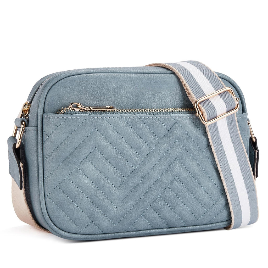 Vintage popular embroidered grid small women crossbody bag,Small Crossbody Purse for Women Triple Zip, - SJB-DIAMOND ELITES