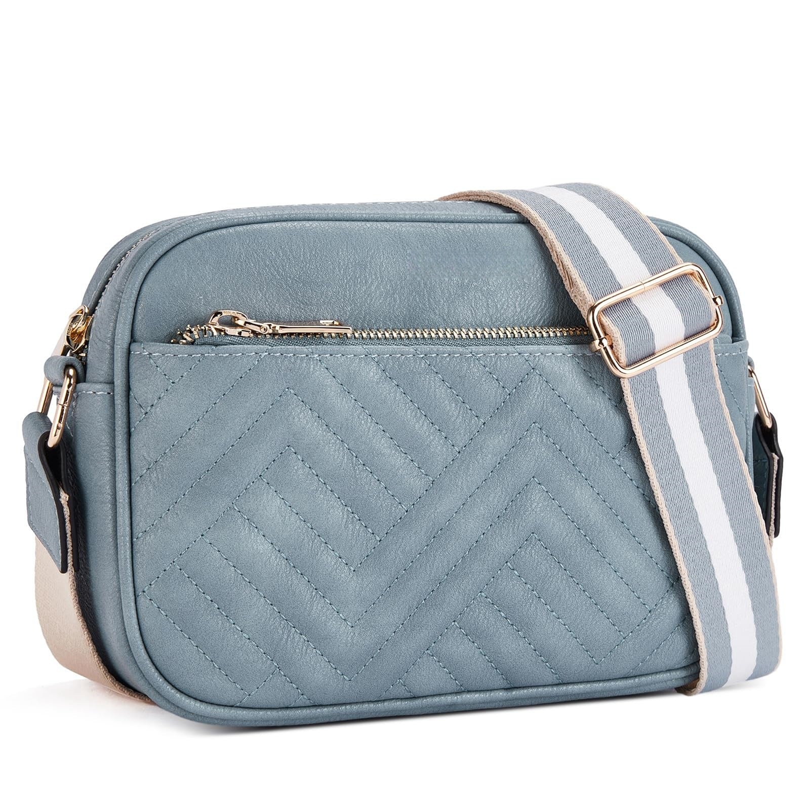 Vintage popular embroidered grid small women crossbody bag,Small Crossbody Purse for Women Triple Zip, - SJB-DIAMOND ELITES