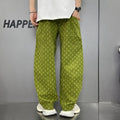 Loose Straight Washed Denim Large Pocket Pants Trendy Lootquake LLC