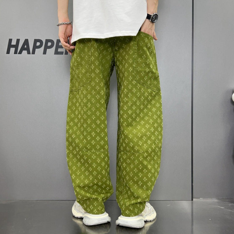 Loose Straight Washed Denim Large Pocket Pants Trendy Lootquake LLC
