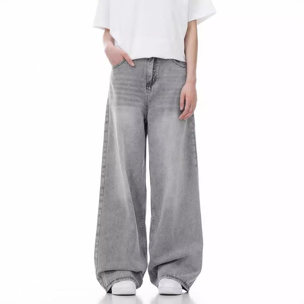 Loose Casual Wide Leg Straight Worn Jeans Lootquake LLC
