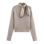 Sweet  Sweater Bow Detail Knit