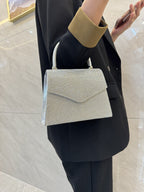 Evening Bag Clutch Purses for Women, Rhinestone silver dinner handbag SHOMICOBOUTIQUE
