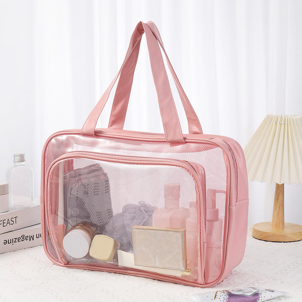 Large Capacity Transparent Wash Bag, Swimming Fitness Bath Bag, Cosmetics Storage Bag, Wet and Dry Separation Hand Shoulder Travel Bag for College Dorm Camp GymTransparent Cosmetic Bag, - SJB-DIAMOND ELITES