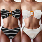 Swimsuit sexy striped tube top bikini swimsuit female bikini