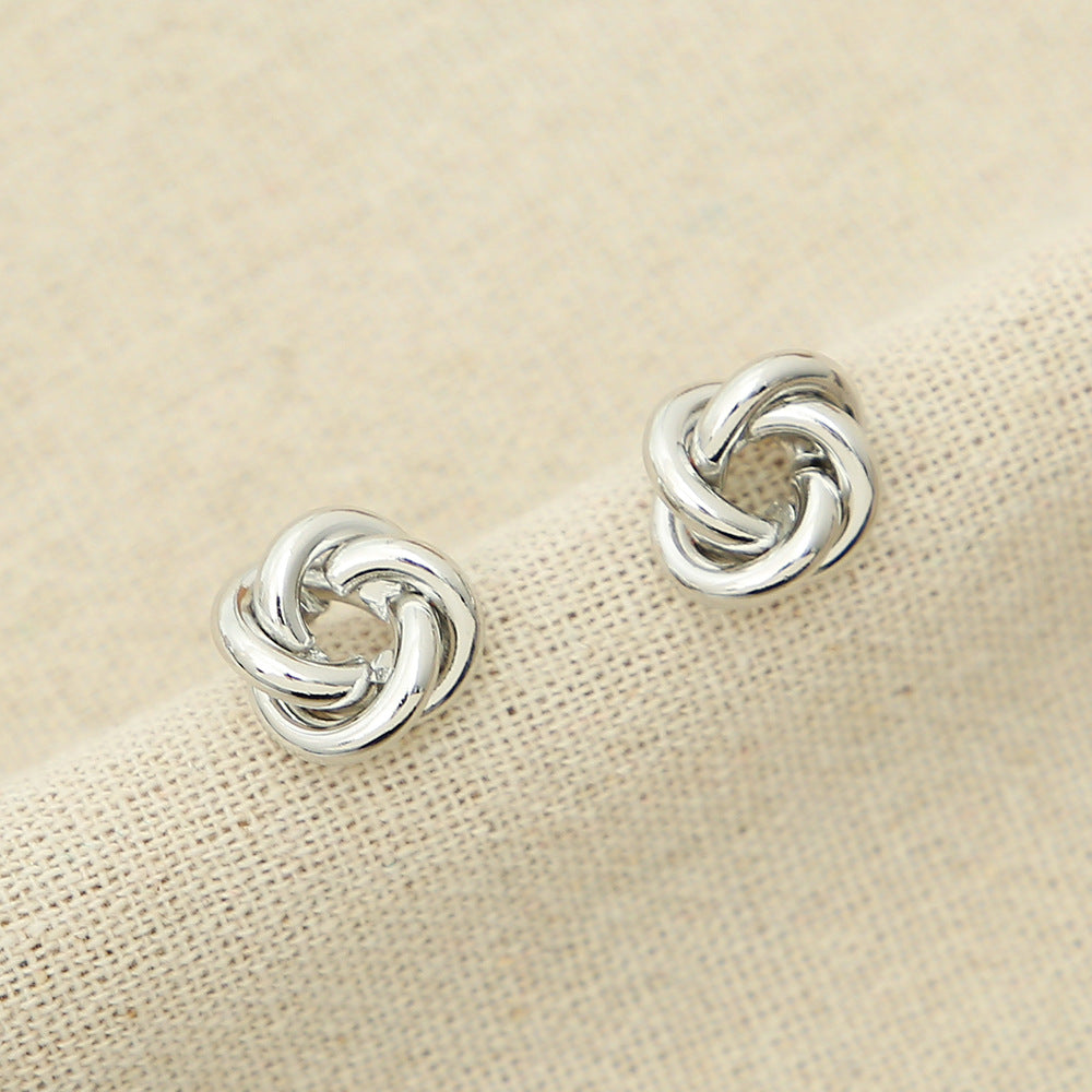 Hollow Tube Twisted Surround Hollow Ear Stud Pi-Mart