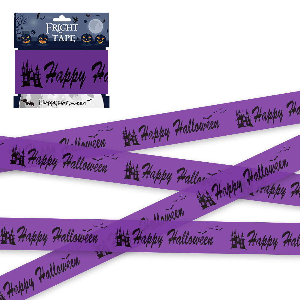 Halloween Warning Strip Tape - Plastic Isolation Decoration Tape for Horror Atmosphere - SJB-DIAMOND ELITES