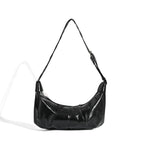 Versatile black shoulder bag, vintage pleated shoulder bag, crossbody hobo bag - SJB-DIAMOND ELITES