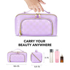 Chessboard double pillow cosmetic bag, multifunctional waterproof toilet bag, makeup bag with compartments, - SJB-DIAMOND ELITES