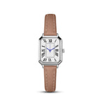Artistic Silver Case Square Thin Strap Roman Women's Quartz Watch Lootquake LLC
