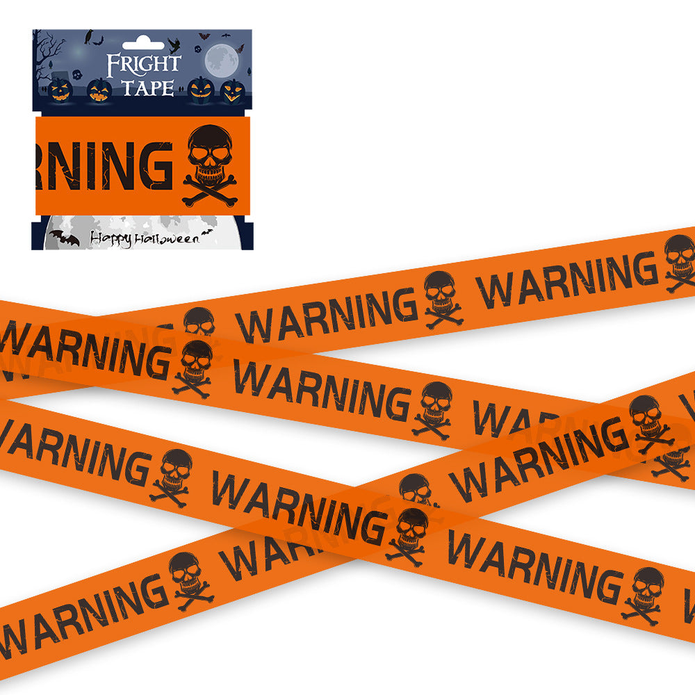 Halloween Warning Strip Tape - Plastic Isolation Decoration Tape for Horror Atmosphere - SJB-DIAMOND ELITES
