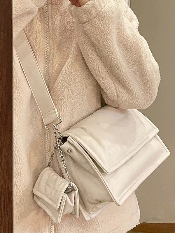 Soft leather women's bag large capacity armpit bag, puffy bag, commuter tote bag, - SJB-DIAMOND ELITES