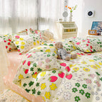 Four-piece Set Sanding Skin Bed Sheet Quilt Cover Pi-Mart