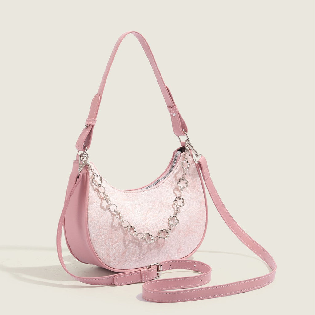 Women hobo bag, armpit bag, autumn fashion design shoulder bag, crossbody small shoulder bag pink for girls - SJB-DIAMOND ELITES
