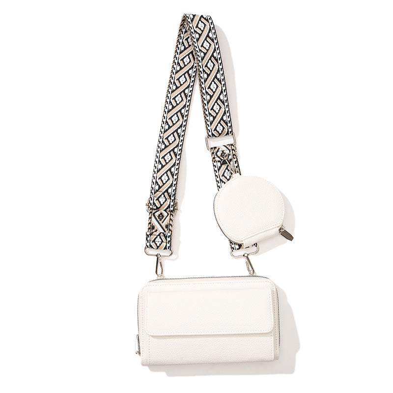 Small crossbody bag for women, 2 in 1 mobile phone satchel design, shoulder crossbody bag, multifunctional wide strap - SJB-DIAMOND ELITES