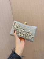 Glass rhinestone handbag Wedding birthday socialite party dinner bag - SJB-DIAMOND ELITES