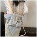 Love pattern women's backpack, versatile chain backpack, fashion travel small backpack purse women - SJB-DIAMOND ELITES
