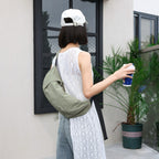 Casual Versatile Crossbody Canvas Bag, Wide Shoulder Strap Single Shoulder Messenger Bag, Dumpling Bag Simple Style Unisex, Moon Bag, Light Space Cloth Bag - SJB-DIAMOND ELITES