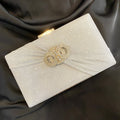 Diamond button-filled square evening clutch bag Diagonal wedding birthday dinner clutch bag - SJB-DIAMOND ELITES