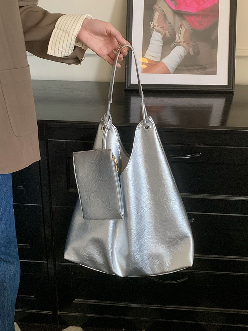 Casual Versatile Commuter hobo bag for women, Large Capacity Soft Pitot Bag, Student Class Shoulder Bag for Women 2 in 1 - SJB-DIAMOND ELITES