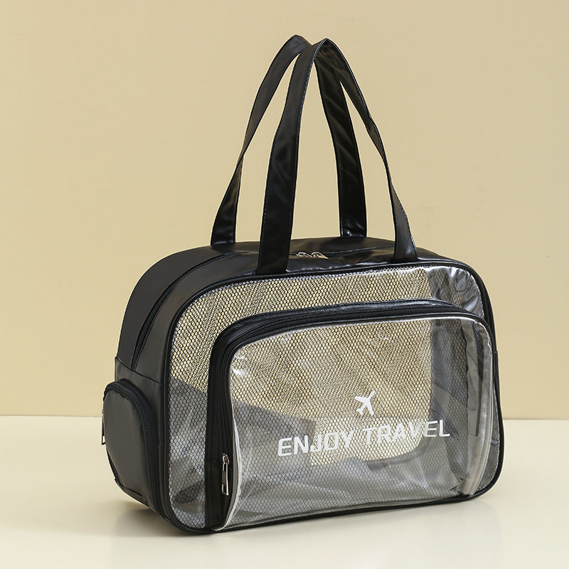 Waterproof beach bag, wet and dry separation fitness bag, toiletry bag, storage goggles, swimsuit swimming bag, Transparent Cosmetic Bag, - SJB-DIAMOND ELITES