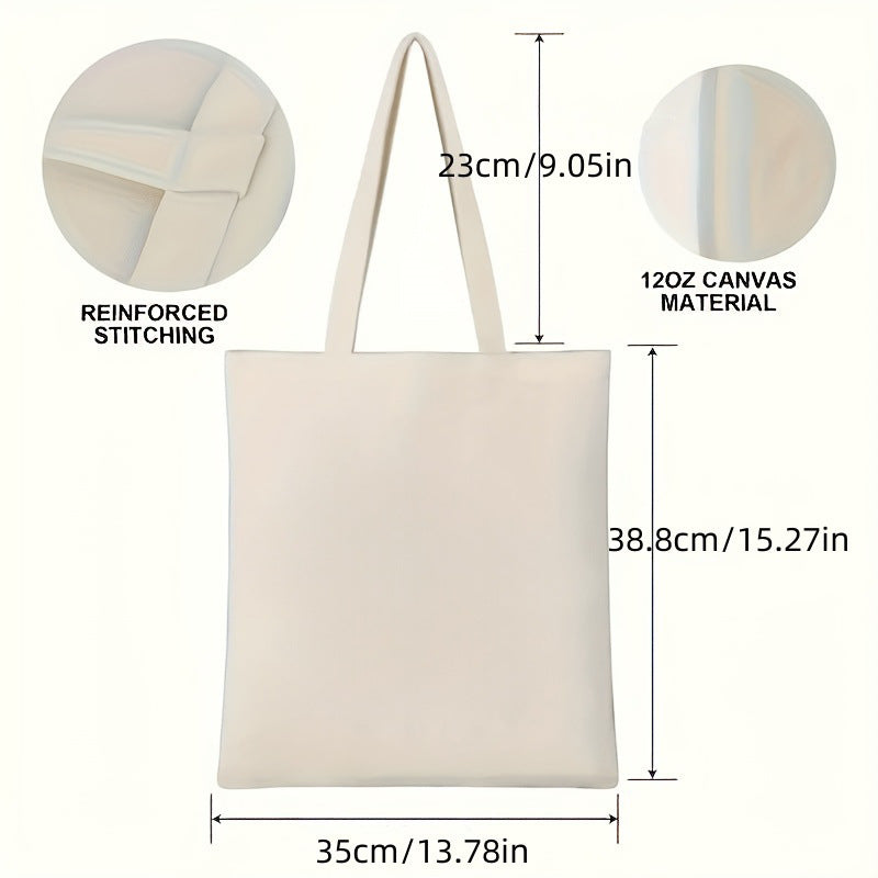Canvas printed shoulder bag, fashionable and lightweight shopping bag, large-capacity cotton bag 2pcs hobo. - SJB-DIAMOND ELITES