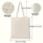 Canvas printed shoulder bag, fashionable and lightweight shopping bag, large-capacity cotton bag 2pcs hobo. - SJB-DIAMOND ELITES