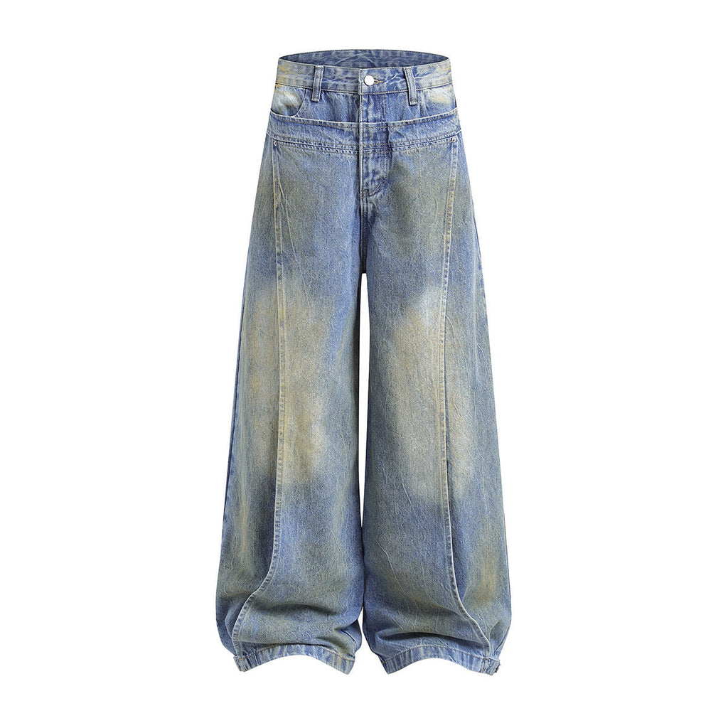 Fashion Brand Deconstruction Stitching Design Wide-leg Trousers