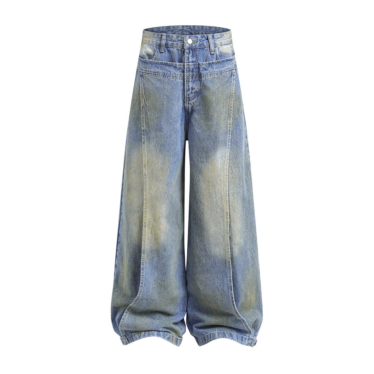Fashion Brand Deconstruction Stitching Design Wide-leg Trousers