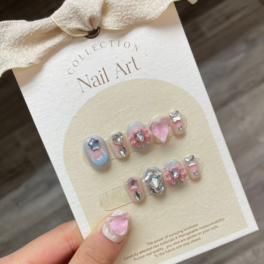 1024- Handmade press on nails fake nails removable