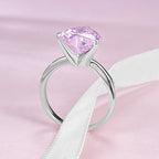Simple Elegant S925 Silver 4 Karat Heart-shaped Ring Pi-Mart
