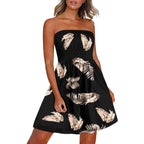 Printed Chest Wrap Dress Summer 3d Dress