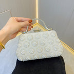 Vintage Pearl Tote Clutch Wedding evening clutch Dinner bag M4676-089113 - SJB-DIAMOND ELITES