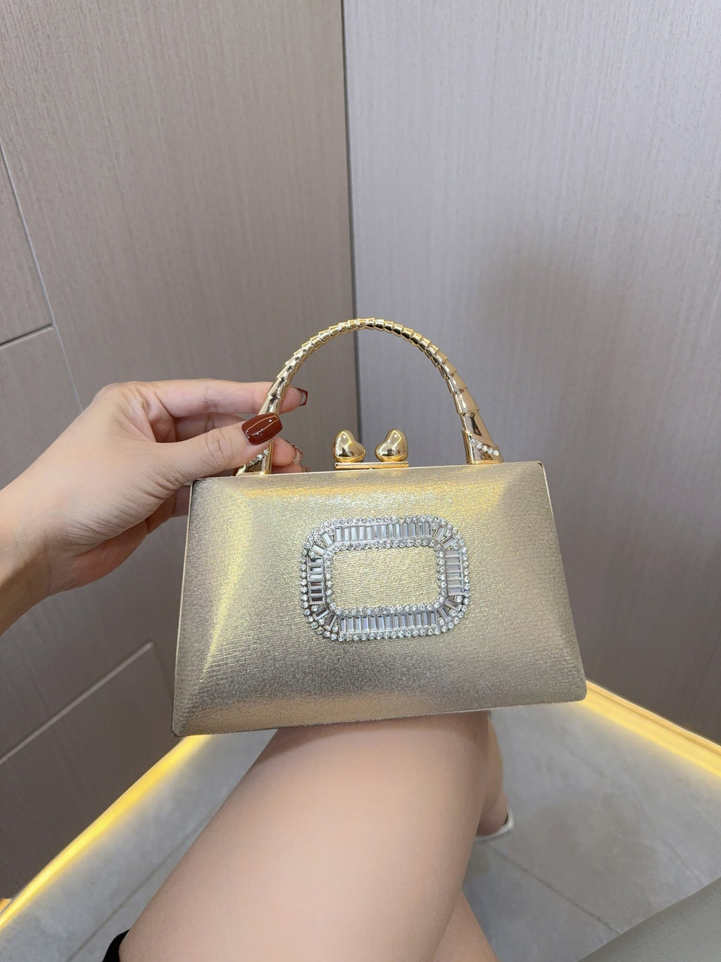Gold Clutch Silver Clutch Purses Ladies Evening bag Party Dinner Bag - SJB-DIAMOND ELITES