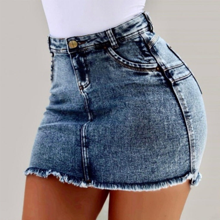 Women's Denim Shorts - Frayed Raw Hem Ripped Jeans Shorts - SJB-DIAMOND ELITES