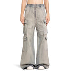 High Street RO Style Multi-pocket Workwear Mop Jeans Lootquake LLC